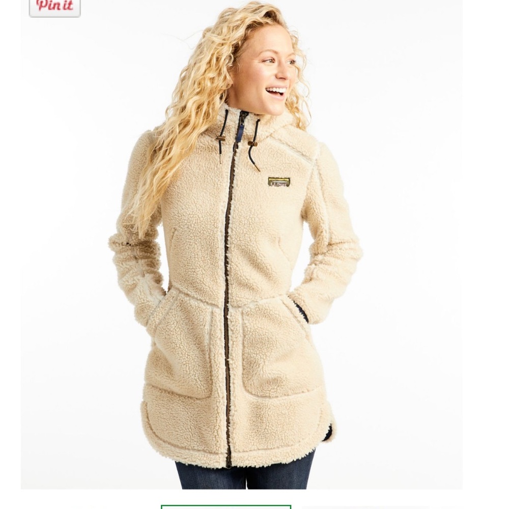 L.L. Bean Women's Mountain Pile Teddy Jacket - Cream